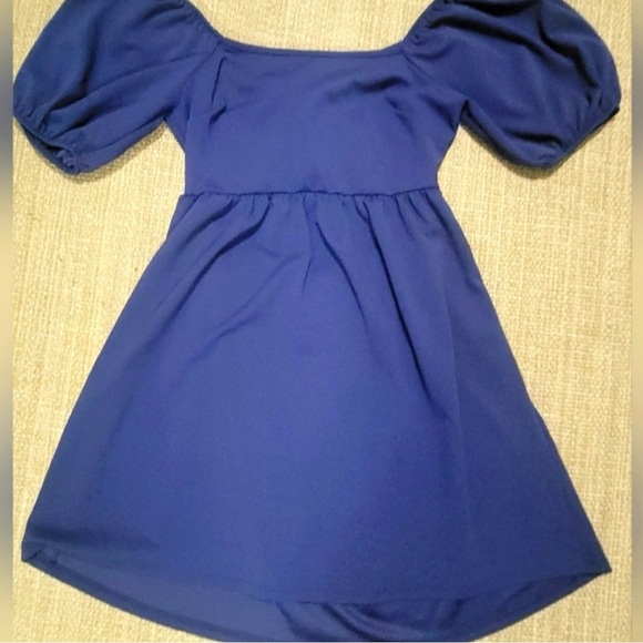 Altar'd State Dresses & Skirts - Altar'd State Blue Mini Dress with Open Tie Back Size Large